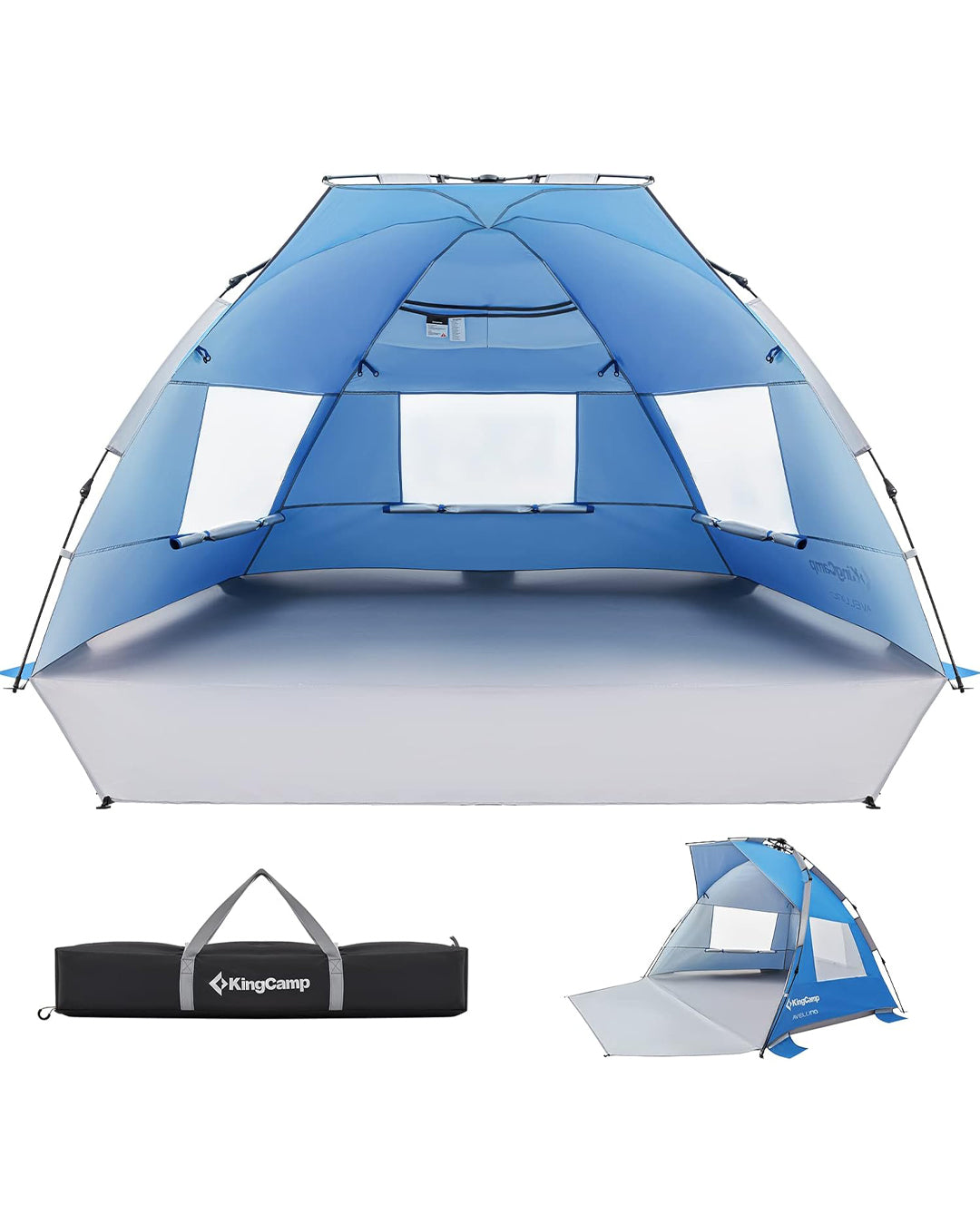 KingCamp Pop Up Tent UPF50+ beach, picnic, garden, camping - Blue KT2108