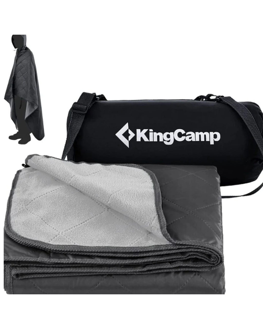 Kingcamp – Multi-Purpose Rain Coat &amp; Blanket Black