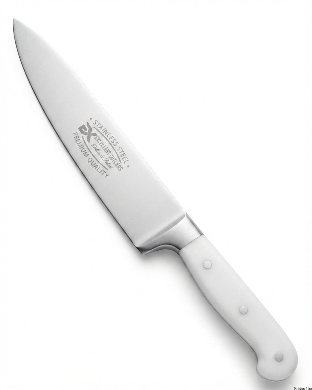 Professional Stainless Steel Chef's Knife - White Handle