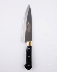 Professional Stainless Steel Chef's Knife - Ergonomic Black Handle