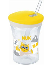 NUK Action Cup Toddler Cup 12+ Months Twist Close Soft Drinking Straw BPA-Free 230ml