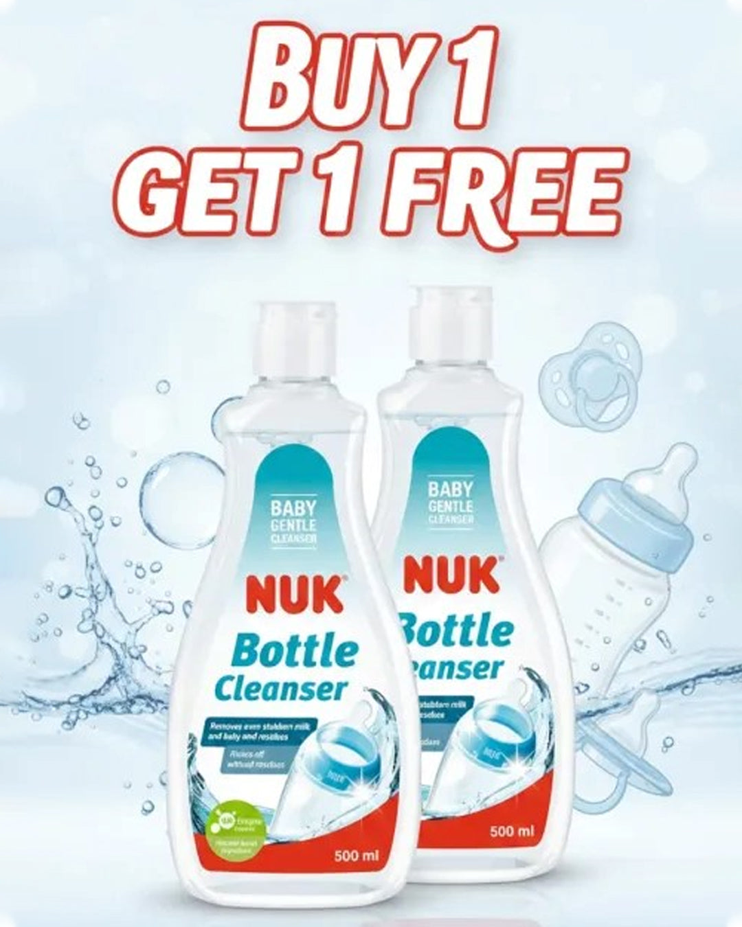 Nuk Baby Bottle Cleanser 500ml Buy 1 Get 1 Free