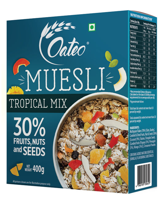 Muesli Tropical Mix 400 gms Ziplock
