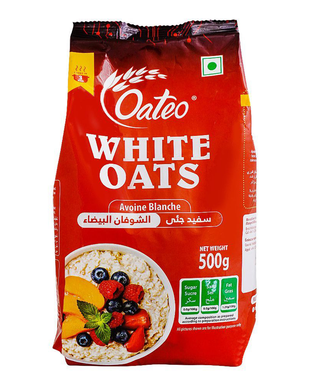 Oateo INSTANT OATS 500 Gms Pouch