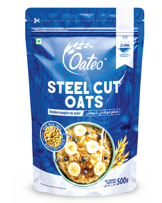Oateo Steel Cut Oats 500 gms ziplock