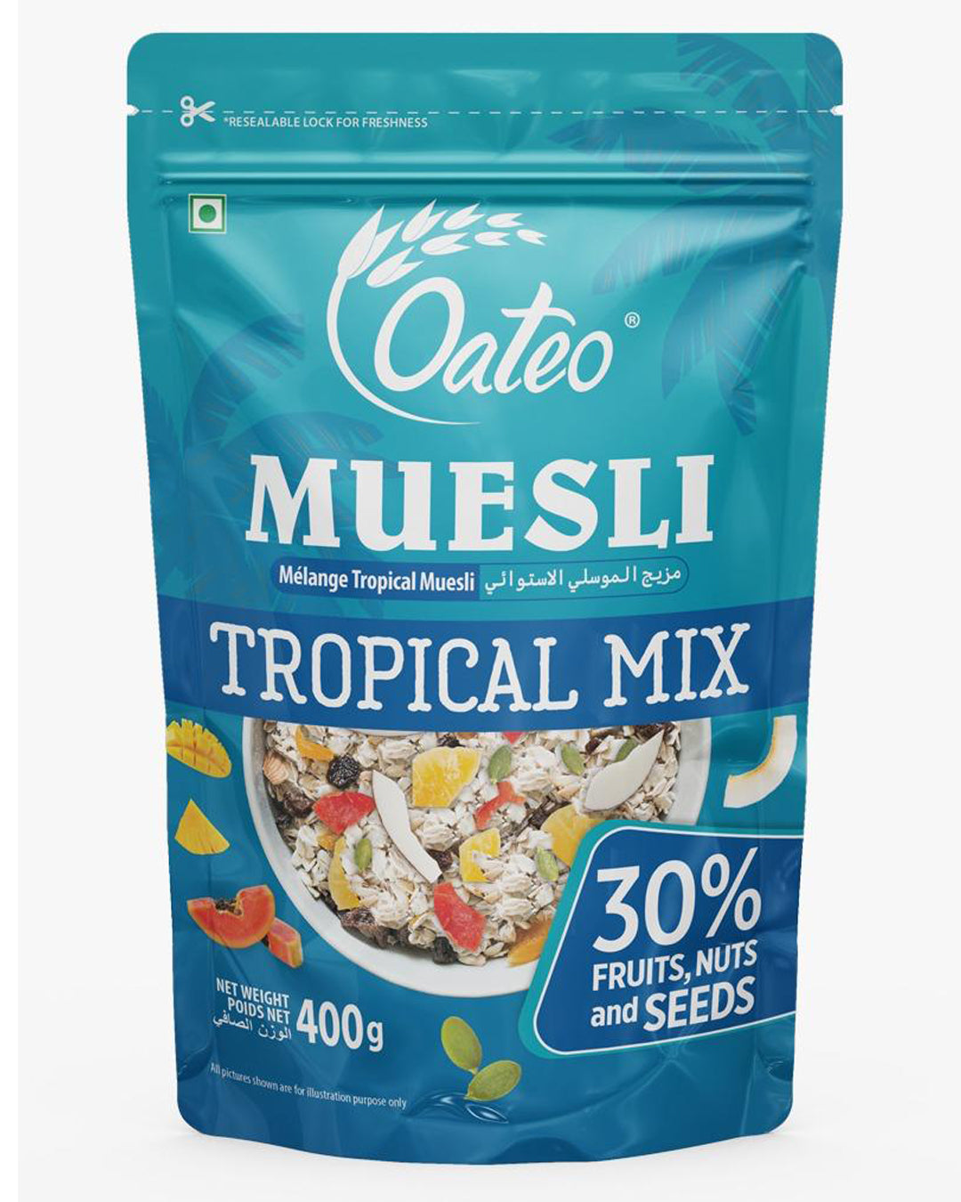 Muesli Tropical Mix 400 gms Ziplock
