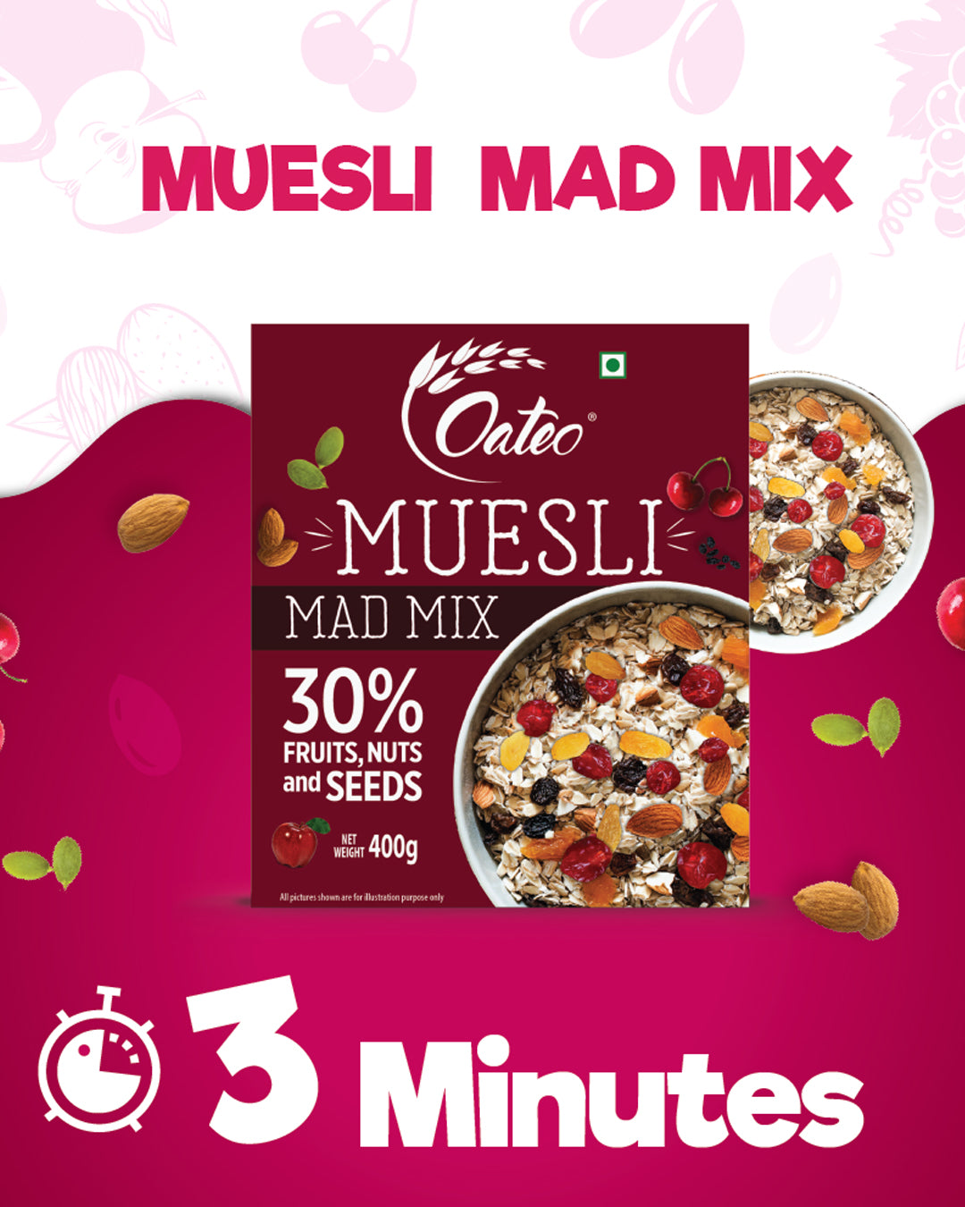 Muesli Tropical Mix 400 gms Ziplock