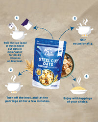 Oateo Steel Cut Oats 500 gms ziplock