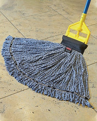 Rubbermaid Commercial Maximizer™ Large Blend Wet Mop, Universal Headband, Blue