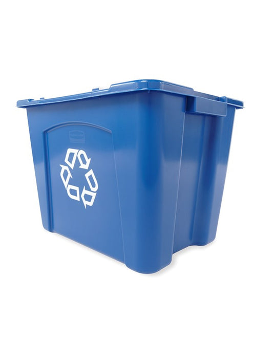 Rubbermaid Commercial Recycling Box 14 Gal Blue