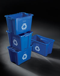Rubbermaid Commercial Recycling Box 14 Gal Blue