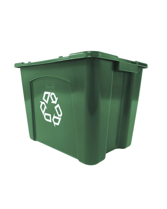 compare product Rubbermaid Commercial Recycling Box 14 Gal Green