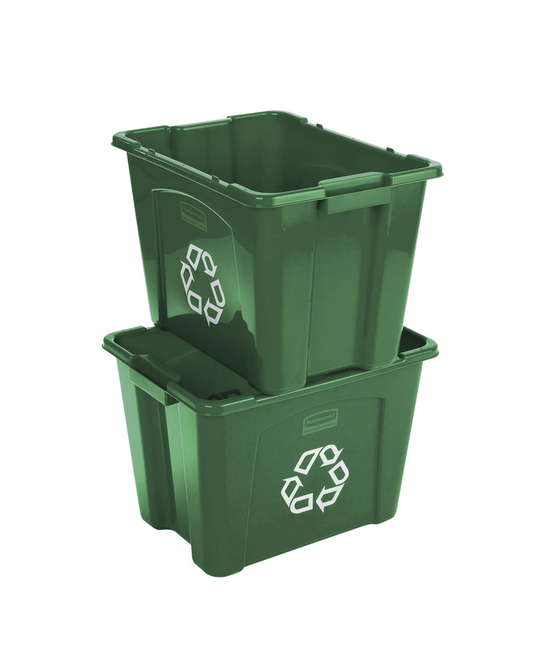 Rubbermaid Commercial Recycling Box 14 Gal Green