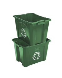 Rubbermaid Commercial Recycling Box 14 Gal Green