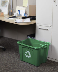 Rubbermaid Commercial Recycling Box 14 Gal Green