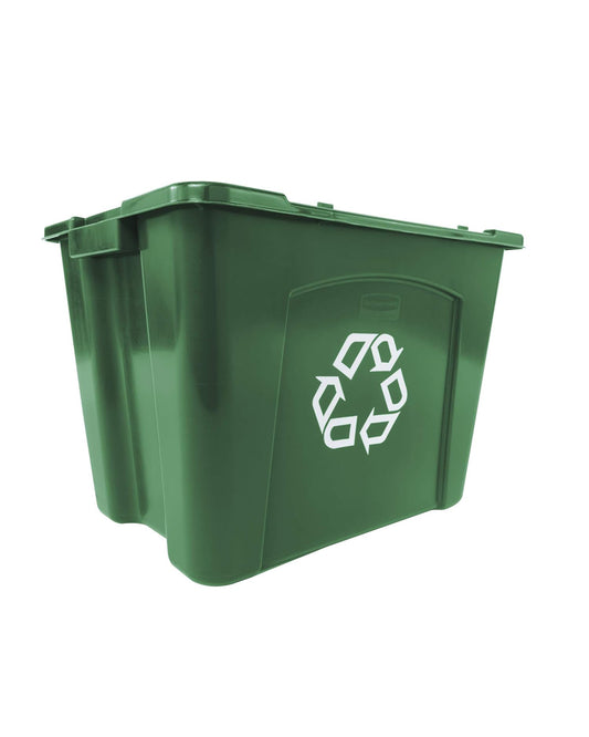 Rubbermaid Commercial Recycling Box 14 Gal Green