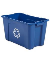 Rubbermaid Commercial Recycling Box 18 Gal Blue