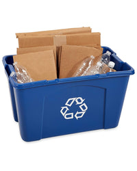 Rubbermaid Commercial Recycling Box 18 Gal Blue