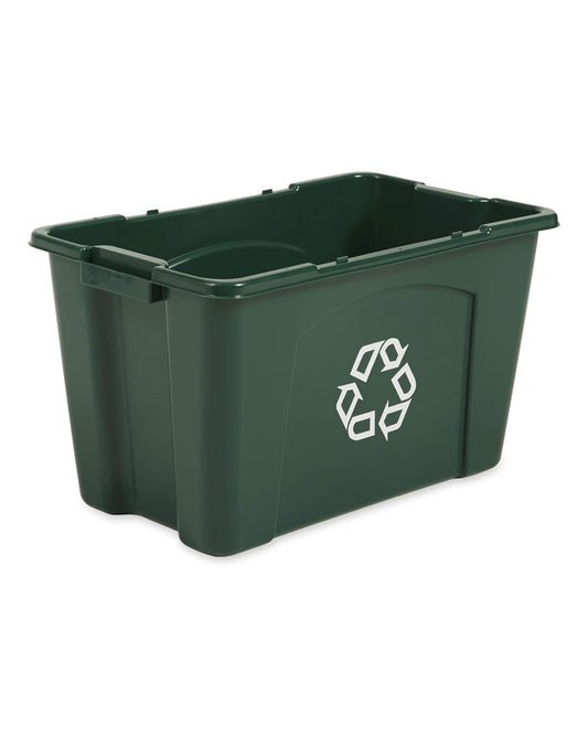 Rubbermaid Commercial Recycling Box 18 Gal Green