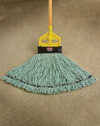 Rubbermaid Commercial Wash & Clean Mop For Maximizer Medium Wet Mop, Green