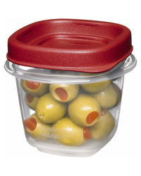 Rubbermaid Easy Find Lids Square 1/2-cup Food Storage Container (Pack of 2 Cups)