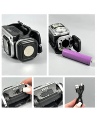 Rechargeable LED Headlamp With 5LED + COB Light | Type-C Charging Outdoor Head Torch