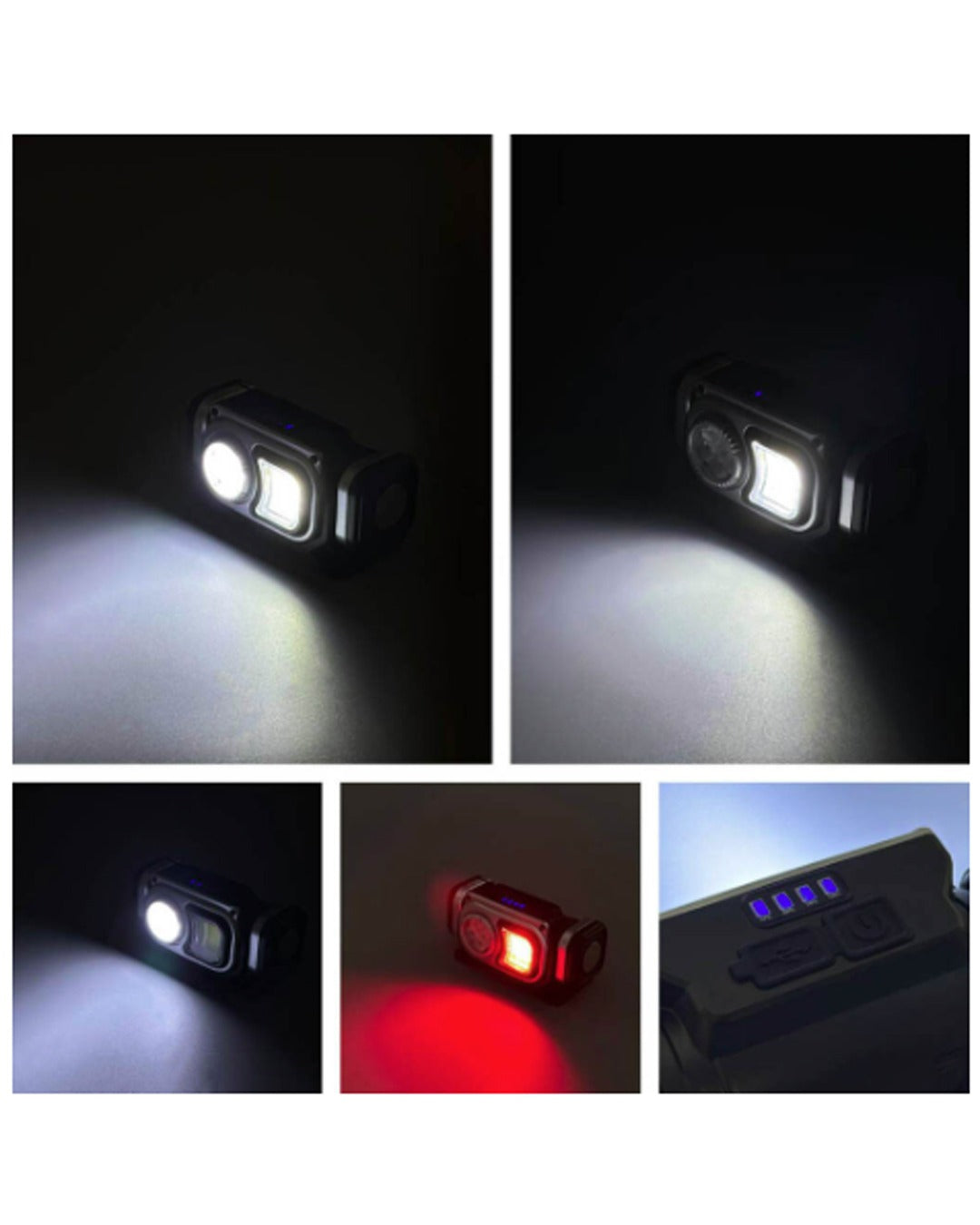 Rechargeable LED Headlamp With 5LED + COB Light | Type-C Charging Outdoor Head Torch