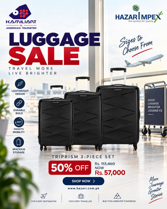 compare product Kamiliant Triprism 3-Piece Luggage Set – Hard Shell Spinner Suitcases (Small, Medium & Large)