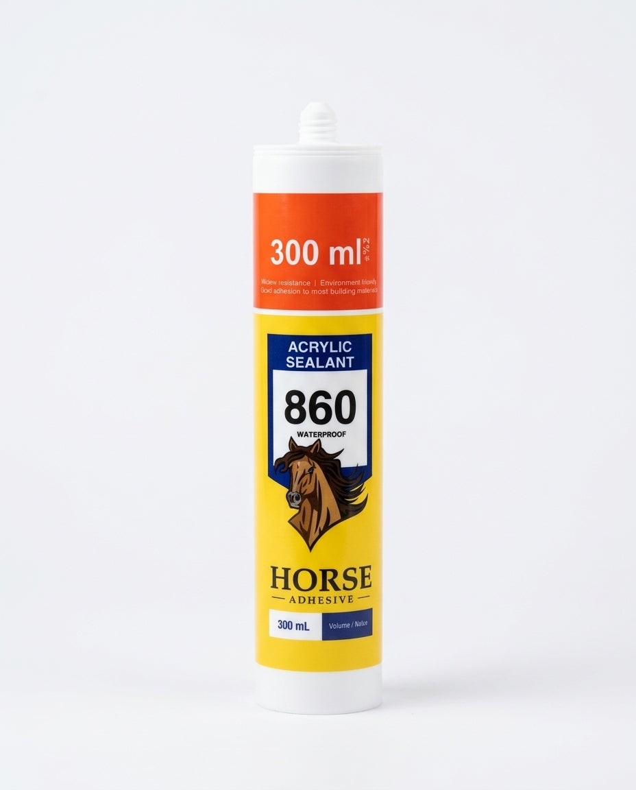 Horse 860 Waterproof Acrylic Sealant & Adhesive (300ml)