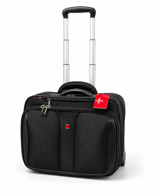 Professional Rolling Laptop Briefcase - 15.6" Executive Travel Bag