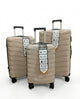 TRAVELIGE Velocity 3-Piece Luggage Set – Beige | 55cm, 68cm & 79cm