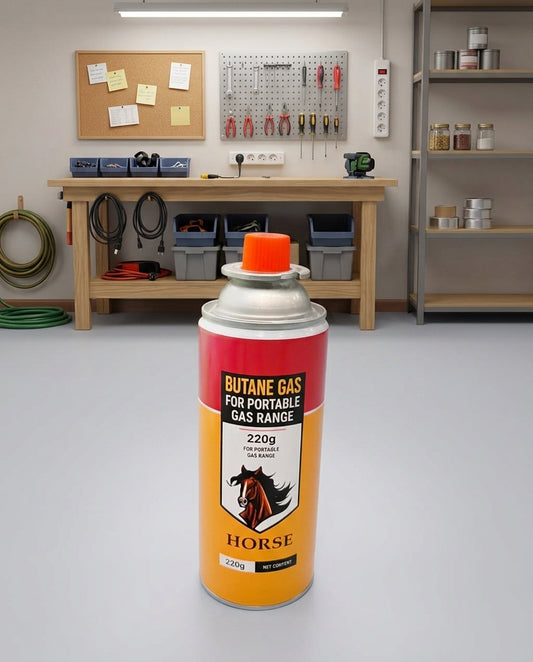 Horse Butane Gas Canister 220g for Portable Gas Range | Portable Stove Gas Cartridge
