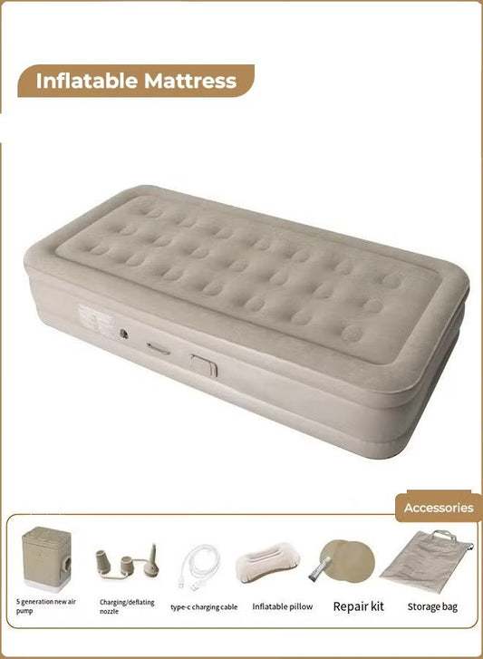 Portable Inflatable Air Mattress with Built-in Electric Pump