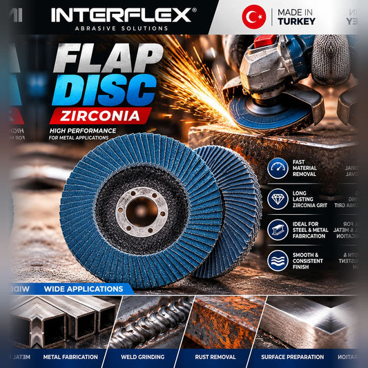 Interflex Zirconia Flap Disc 5 Inch – Metal Grinding & Finishing