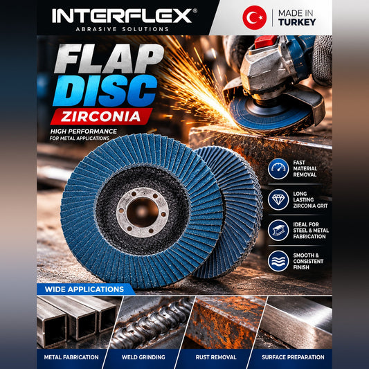 Interflex Zirconia Flap Disc 5 Inch – Metal Grinding & Finishing