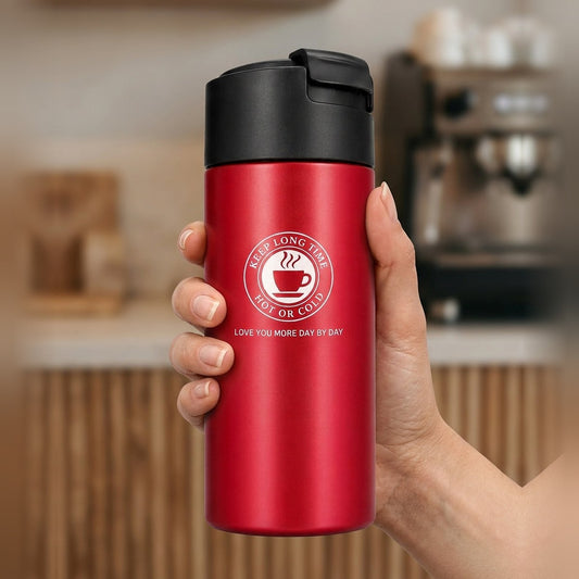 Hot n Cold Fashion Insulated Vacuum Coffee Cup – 580ml Stainless Steel Tumbler