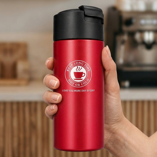 Hot n Cold Fashion Insulated Vacuum Coffee Cup – 580ml Stainless Steel Tumbler