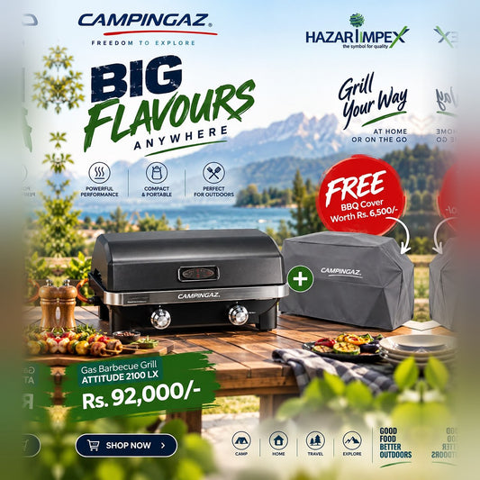Campingaz Attitude 2100 LX Gas BBQ Grill + FREE Premium BBQ Cover | 2-Burner 5kW Grill
