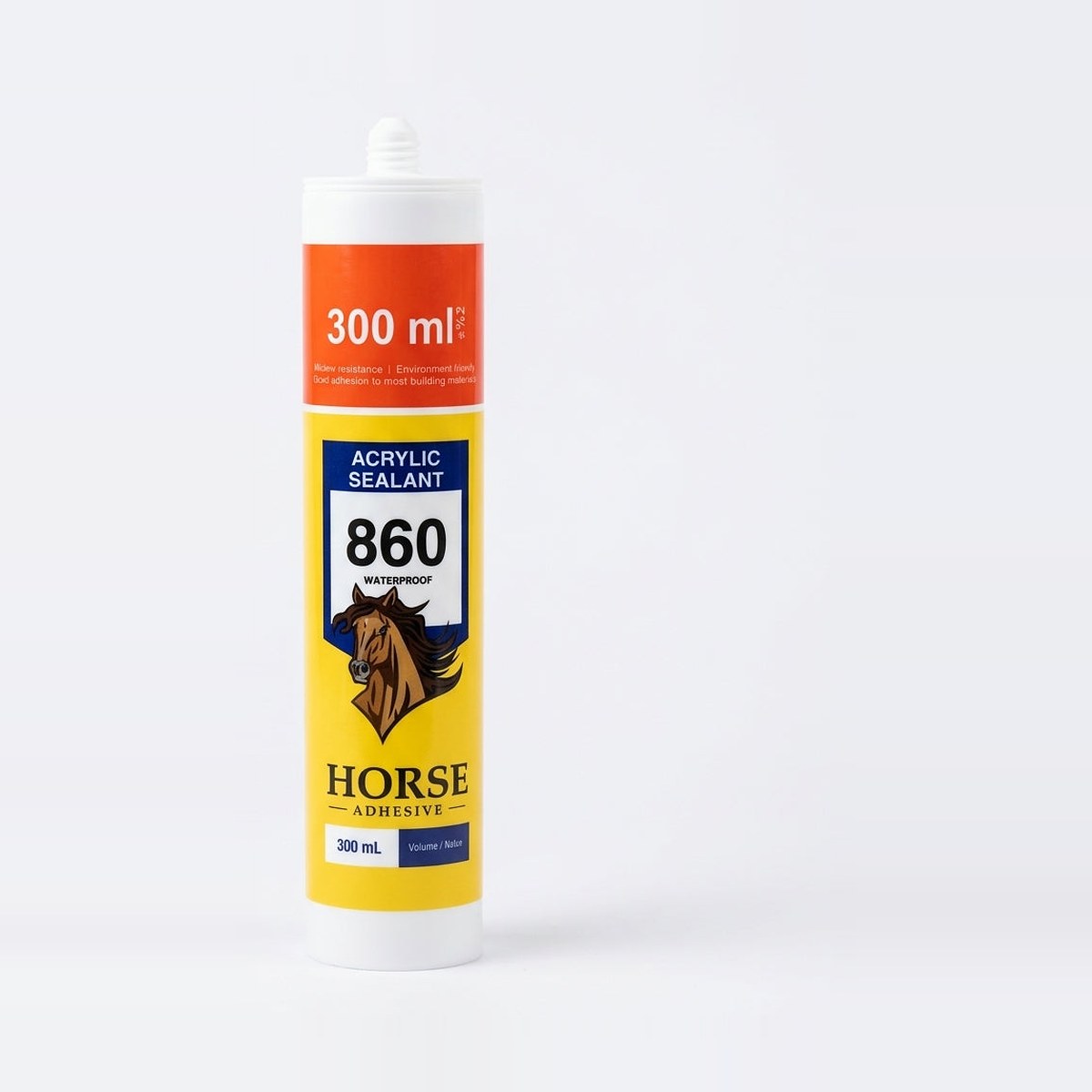 Horse 860 Waterproof Acrylic Sealant & Adhesive (300ml)
