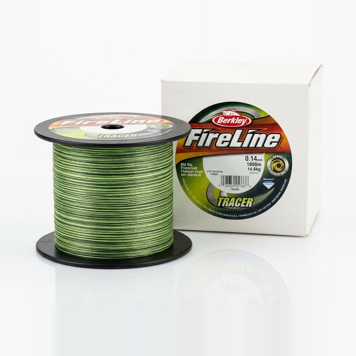 Berkley FireLine Tracer Saltwater Fused Fishing Line – 0.14mm, 1800m Bulk Spool (14.6kg / 32.1lbs)