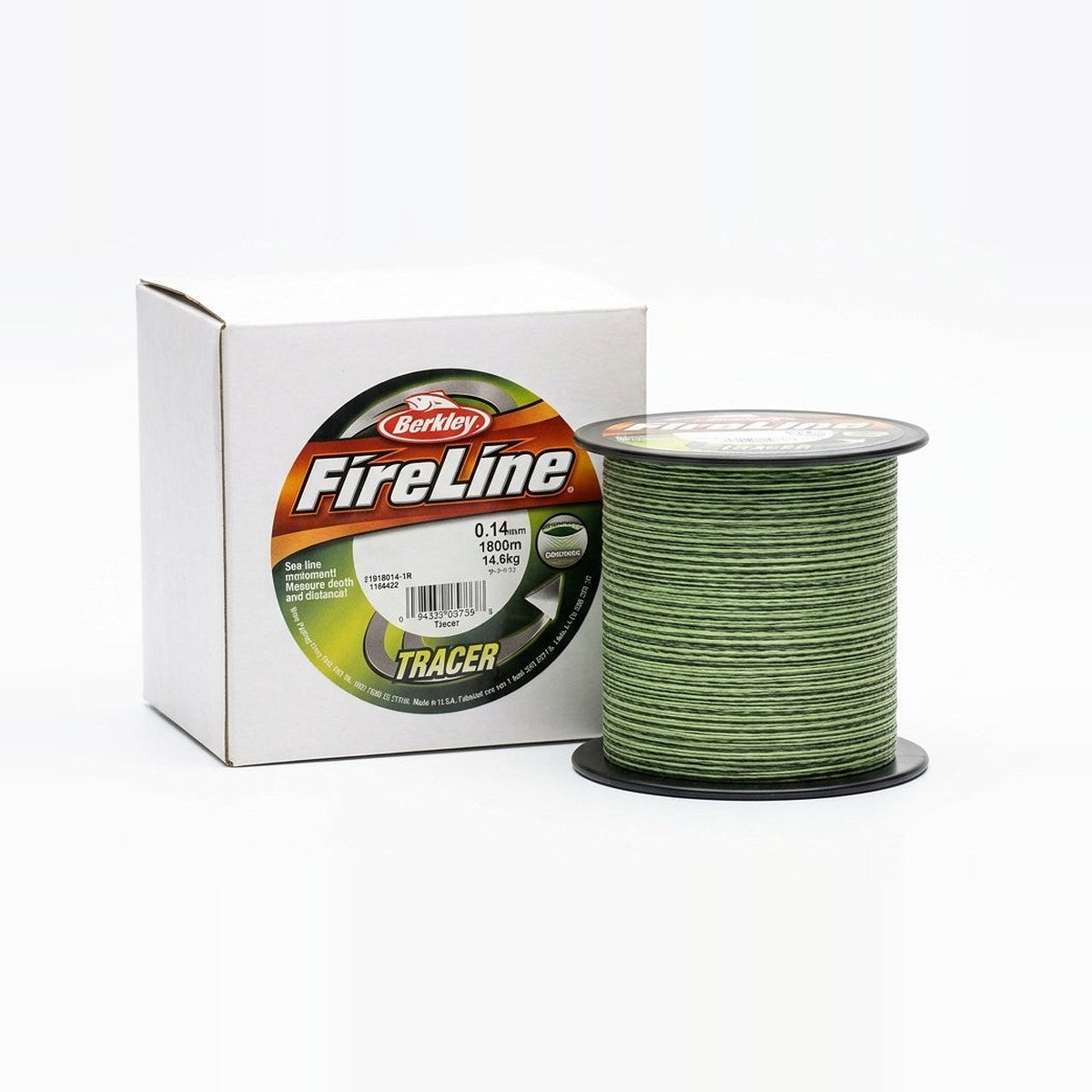 Berkley FireLine Tracer Saltwater Fused Fishing Line – 0.14mm, 1800m Bulk Spool (14.6kg / 32.1lbs)