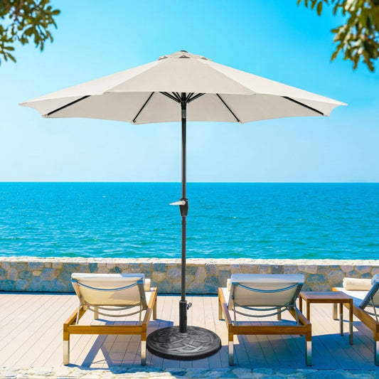 Garden Umbrella 9ft – UV Protected Patio Umbrella | Heavy Concrete Base