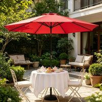 Garden Umbrella 9ft – UV Protected Patio Umbrella | Heavy Concrete Base