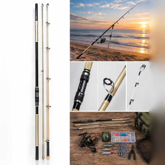 Surfcasting Advanced 1345283 Fishing Rod – 3 Piece Long Casting Beach Rod for Distance & Power