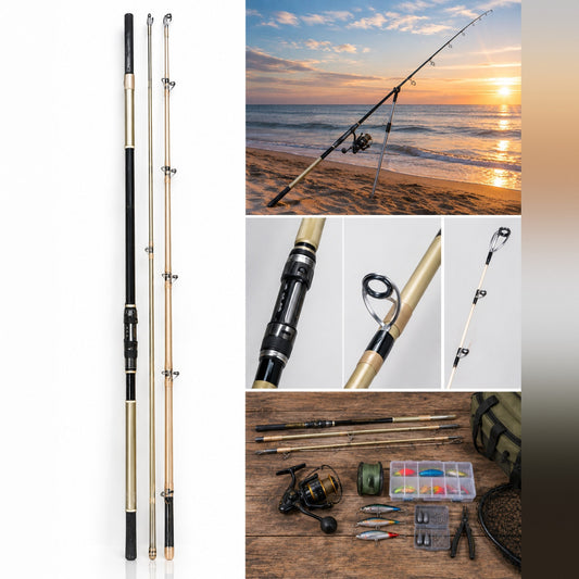 Surfcasting Advanced 1345283 Fishing Rod – 3 Piece Long Casting Beach Rod for Distance & Power