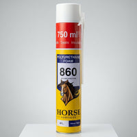 Horse 860 Polyurethane Foam 750ml – PU Expanding Foam Sealant Spray | Gap Filler & Insulation for Windows, Doors, Walls & Construction