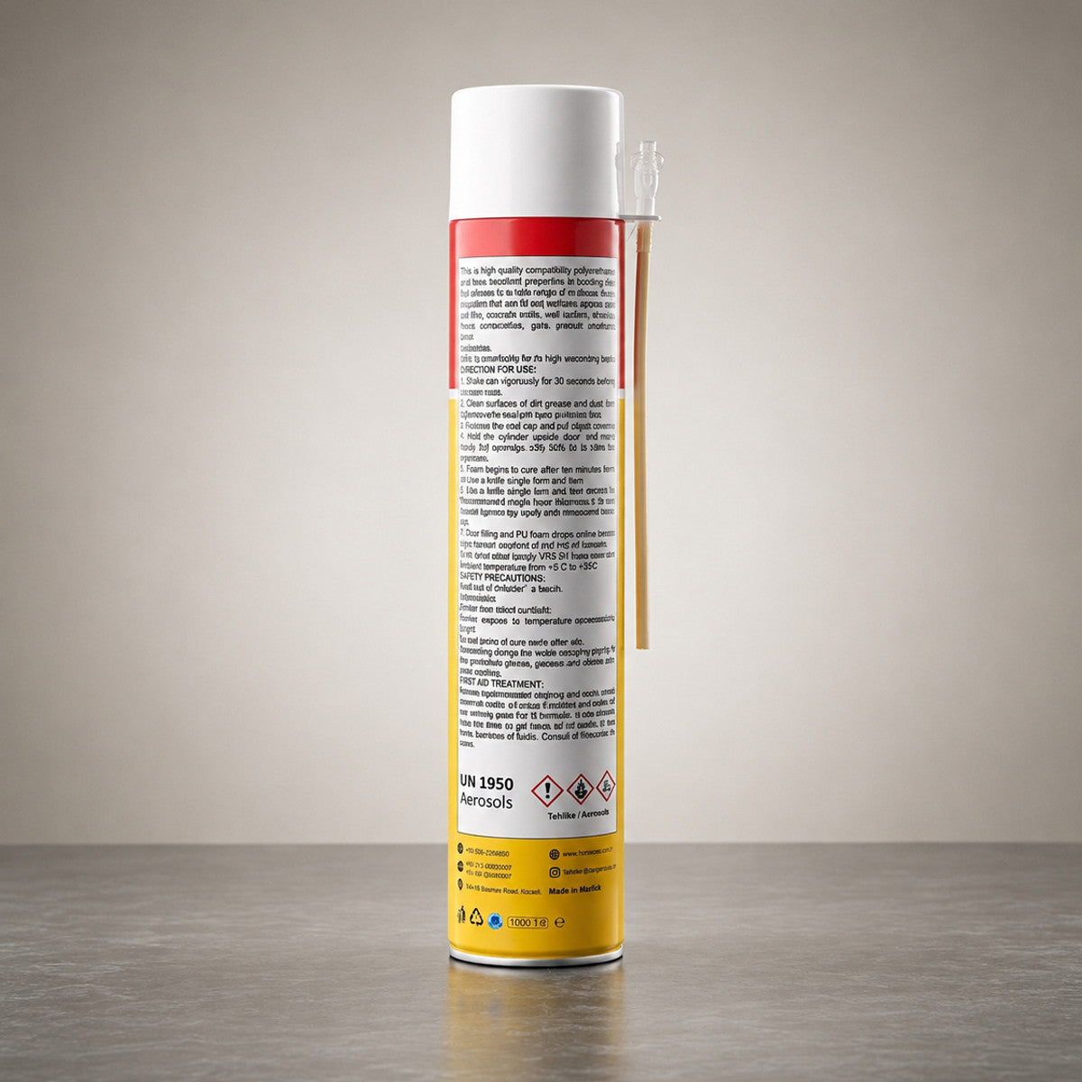 Horse 860 Polyurethane Foam 750ml – PU Expanding Foam Sealant Spray | Gap Filler & Insulation for Windows, Doors, Walls & Construction