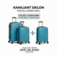 Kamiliant Siklon Luggage Combo – 2 Pc Set + Extra Cabin Bag | Save 10% (Limited Stock)