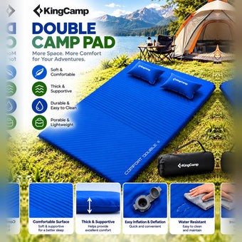 compare product KingCamp Double Camp Pad – Self-Inflating Double Sleeping Mat