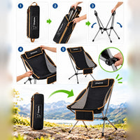 KingCamp High Sling Chair – Portable Camping Chair